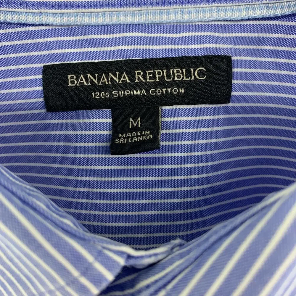 Banana Republic 1205 Surima Cotton Button Down Shirt Size M